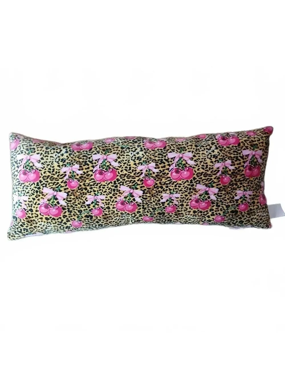 NWT Juicy Couture Cherry Leopard Print Juicy Logo Body Pillow Y2K McBling 20x48